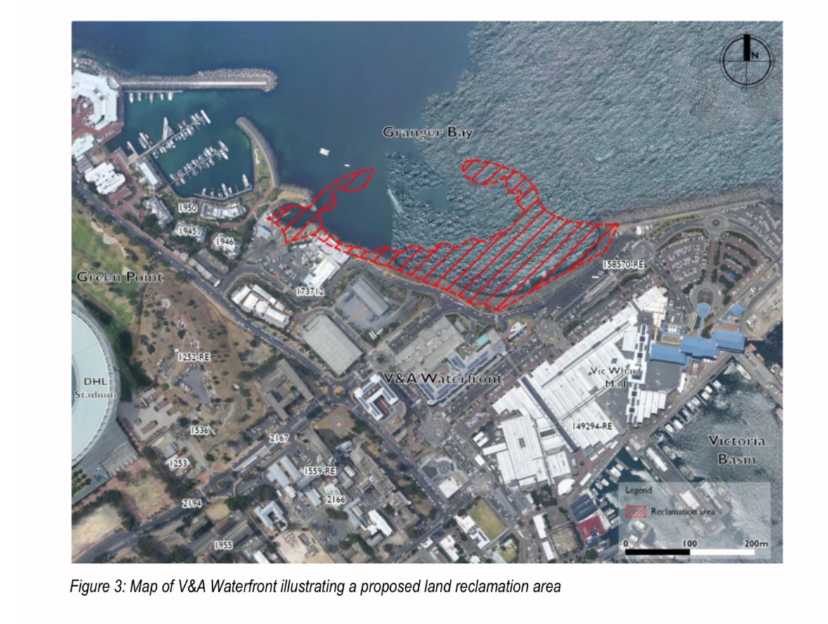 Major Development: V&amp;A Waterfront Expansion 

Minister Willie Aucamp has officially invited public comment on the landmark proposal to reclaim 3.81ha of land at Granger Bay. 

The Impact:
✅ R8.8 Billion GDP contribution
✅ 26,900+ jobs in construction
✅ New public swimming &amp;