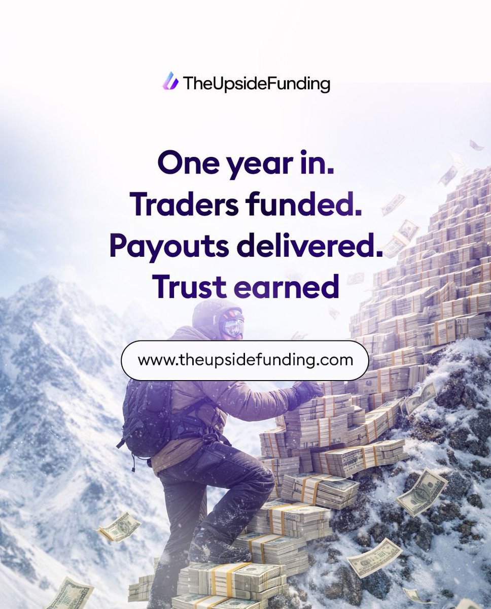 upsidefunding's tweet photo. 12 months of empowering traders and building confidence 
and we’re still moving forward with TheUpsideFunding.

#TheUpsideFunding #TraderSuccess #PropFirm #FundedOpportunities #TradingJourney #GrowWithUs #TradeSmart https://t.co/GoV8K4aQ83