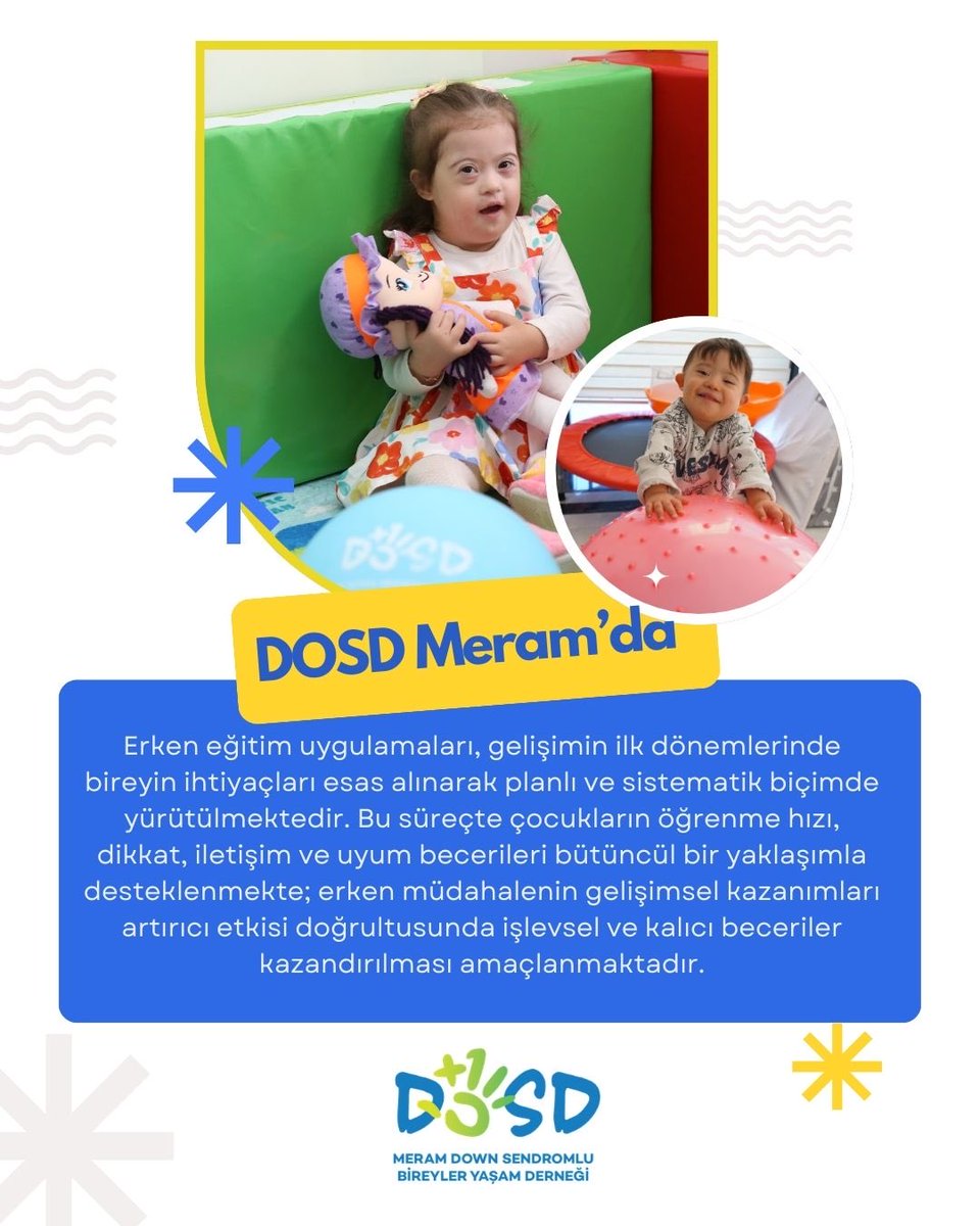 💙Erken eğitim uygulamaları, gelişimin ilk dönemlerinde bireyin ihtiyaçları esas alınarak planlı ve sistematik biçimde yürütülmektedir. Bu süreçte çocukların öğrenme hızı, dikkat, iletişim ve uyum becerileri bütüncül bir yaklaşımla desteklenmekte; erken müdahalenin gelişimsel