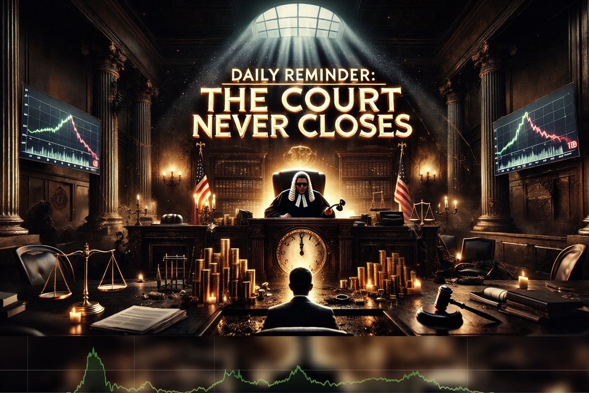 Verdict_Court's tweet image. Daily reminder 

The Court Never Closes

⚖️

#FinalJudge