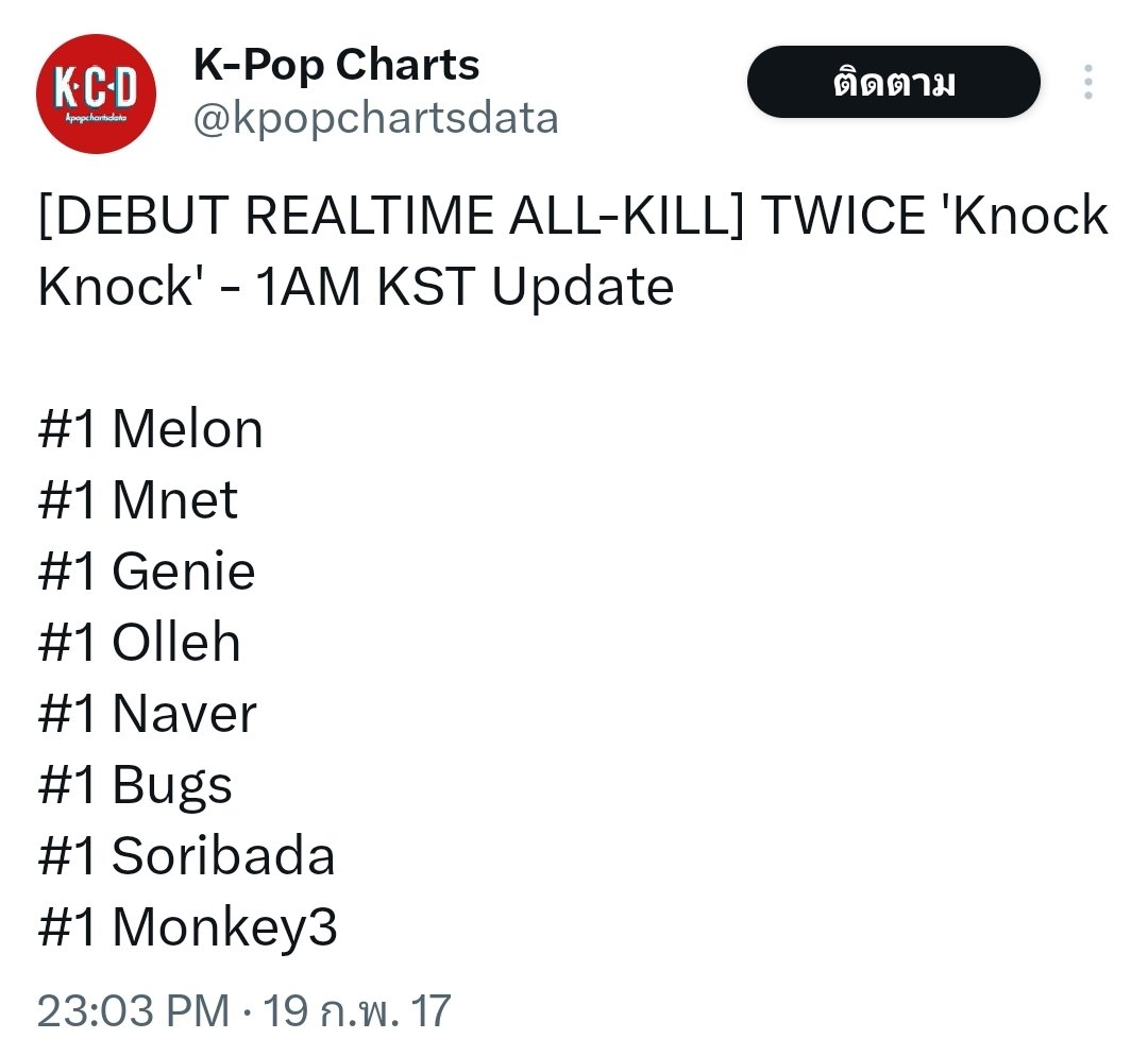 ตำนานปล่อยเพลงชั่วโมงเดียวแล้วออลคิลเลย ตอนนี้ทไว้ก็ทำไม่ได้นะ