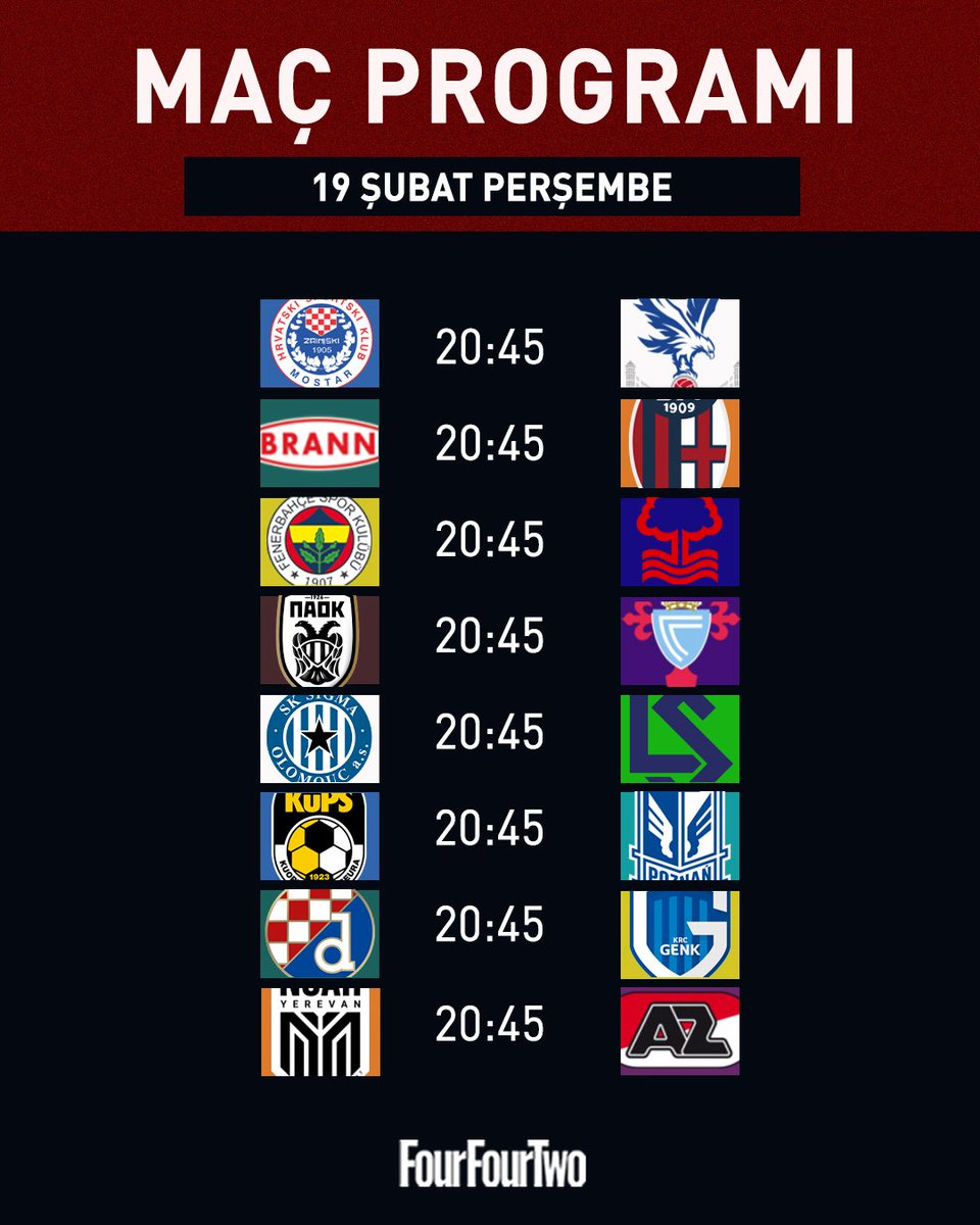 FourFourTwo_TR's tweet image. 🤩Futbol heyecanı, Avrupa Ligi ve Konferans Ligi programı ile devam ediyor. 

#FourFourTwo