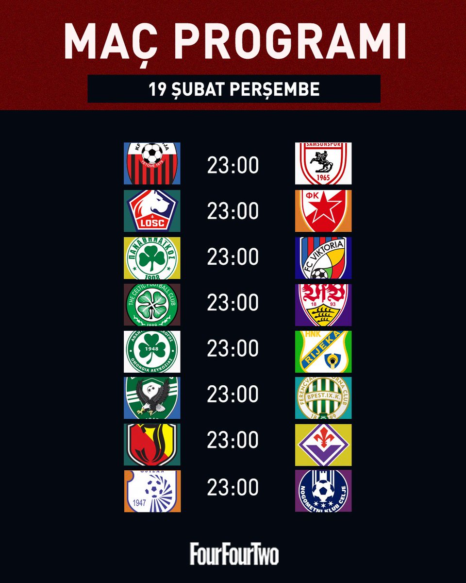 FourFourTwo_TR's tweet image. 🤩Futbol heyecanı, Avrupa Ligi ve Konferans Ligi programı ile devam ediyor. 

#FourFourTwo