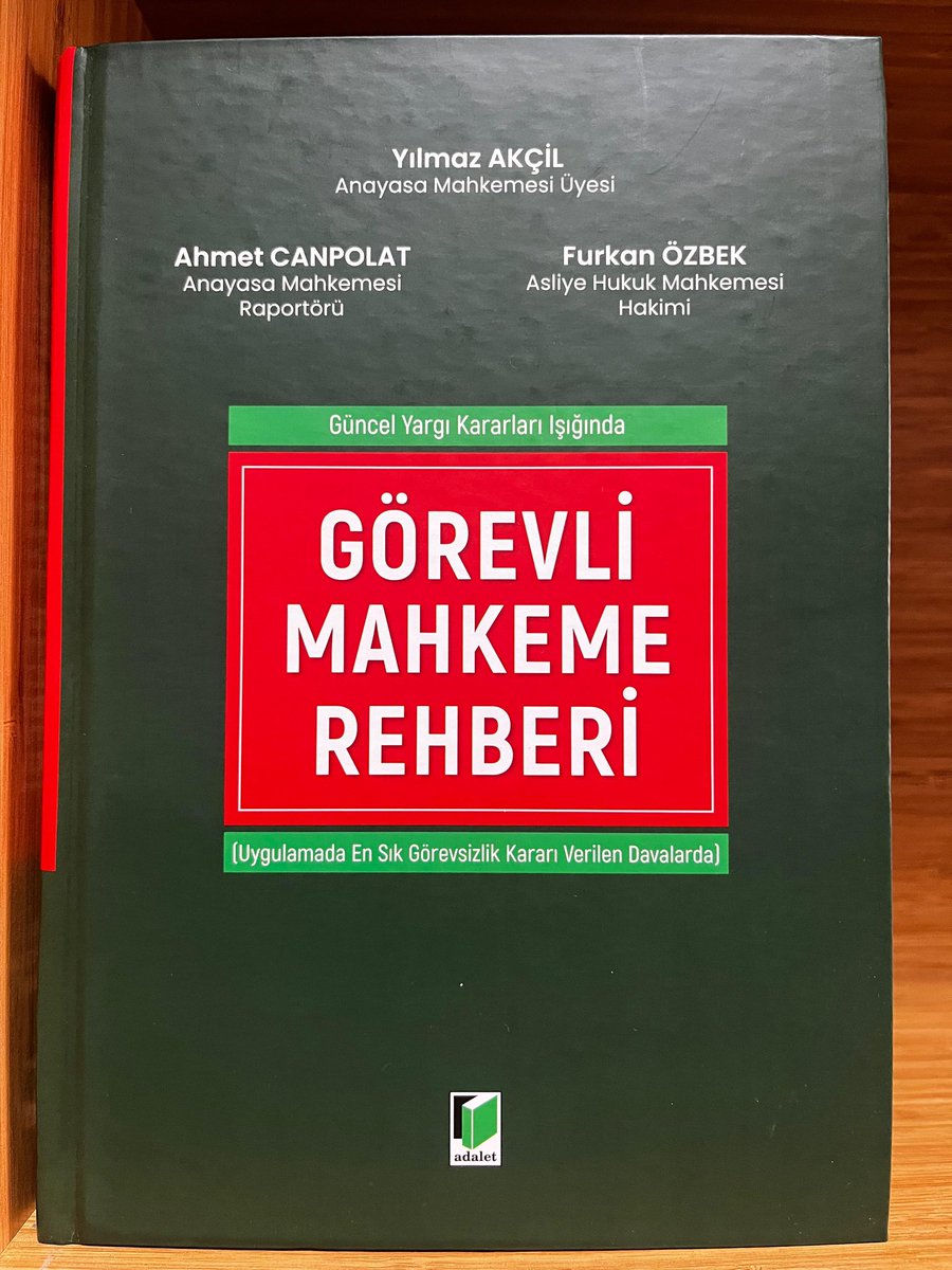 Anayasa Mahkemesi Üyesi Sn. Yılmaz Akçil Başkanım ve Anayasa Mahkemesi Raportörü  Sn. Ahmet Canpolat ile kaleme aldığımız yeni eserimiz "Görevli Mahkeme Rehberi" Adalet Yayınevi'nden çıkmıştır. Okurlarına faydalı olması dileğiyle...