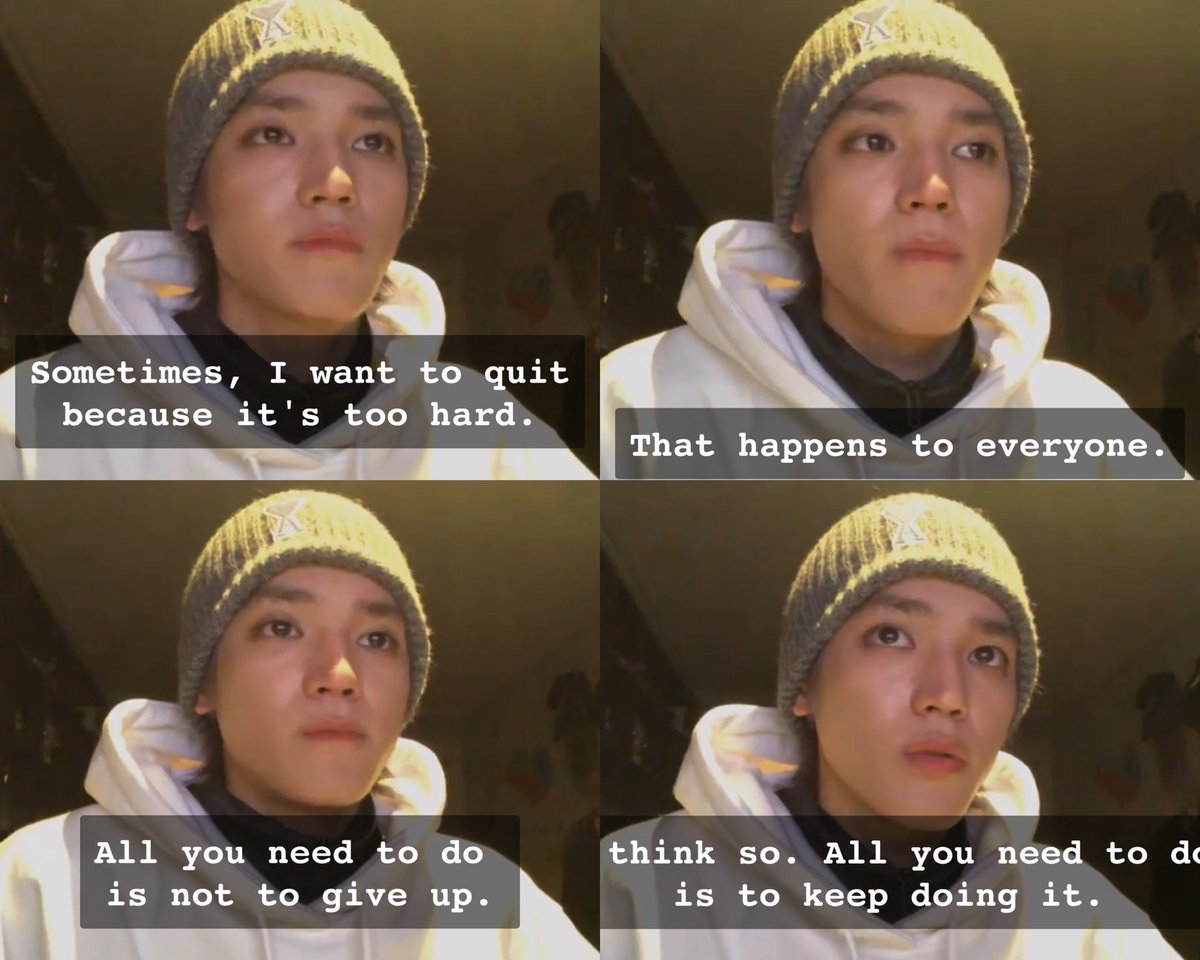 It's not easy for him to be at this stage, Taeyong often says he used to want to give up, but he tried it repeatedly and finally achieved what he really wanted. So it's natural that he will be really tired afterwards because he always puts all his energy into this. 🥺