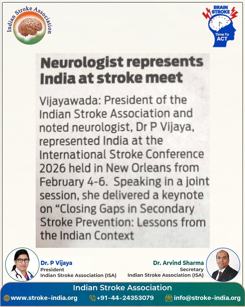 Indian Stroke Association tweet media
