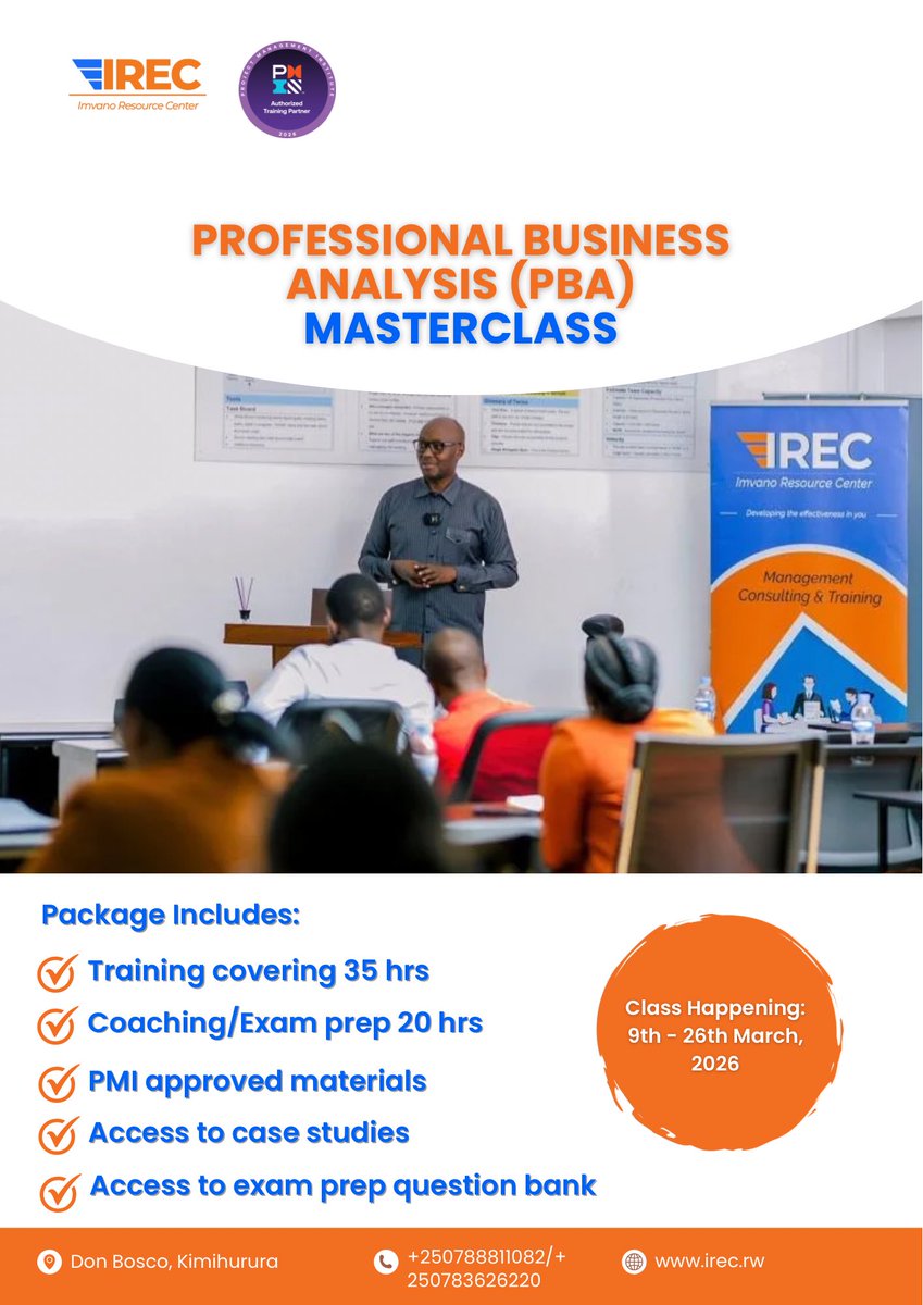 Project success is not accidental. It is defined.

From 9th to 26th March, We are conducting a comphrehensive PBA Master Class designed to strengthen both your practical competence and your exam readiness, with the flexibility of live online option.

Are you ready? Join today!