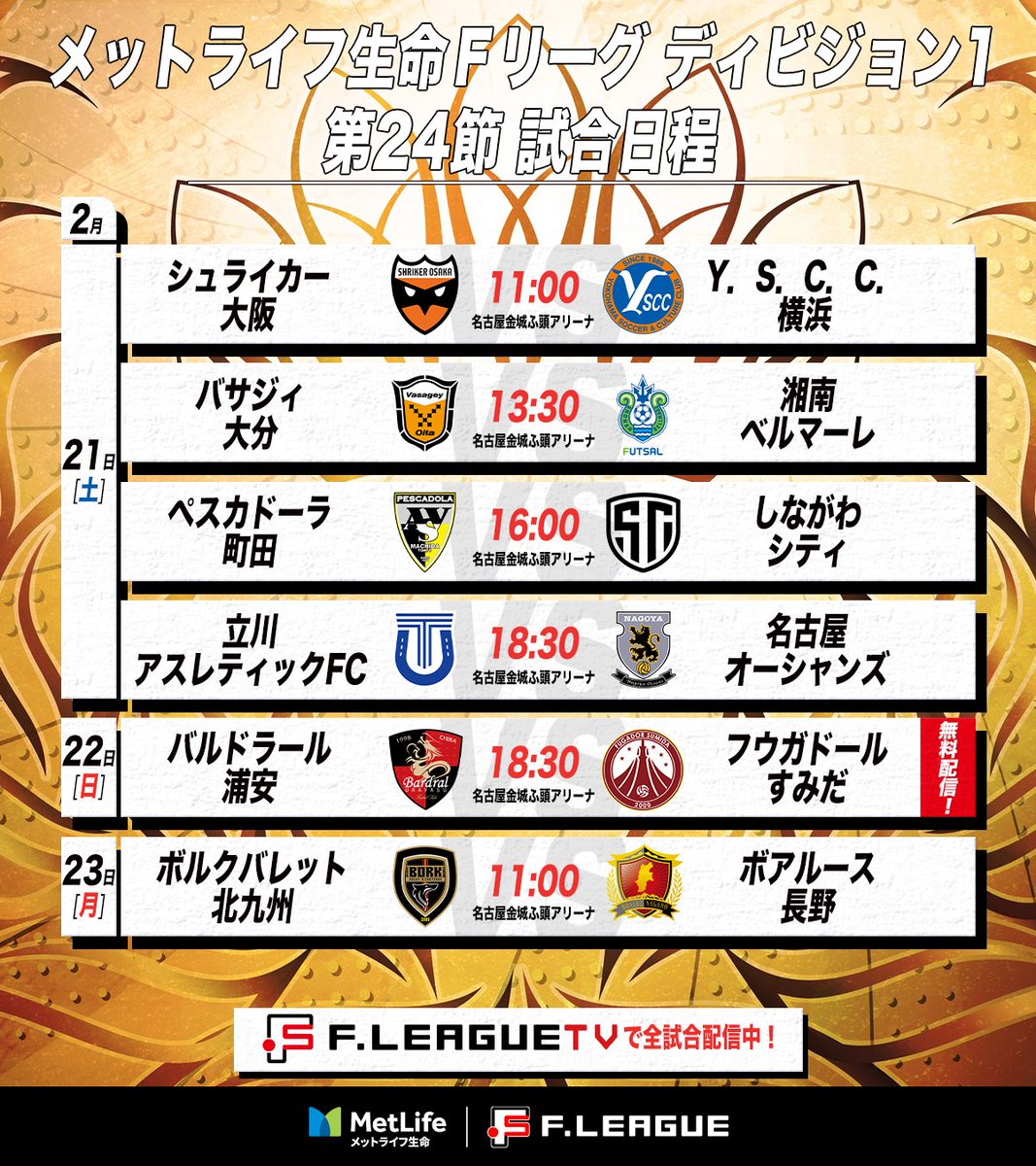 Ｆリーグ tweet media