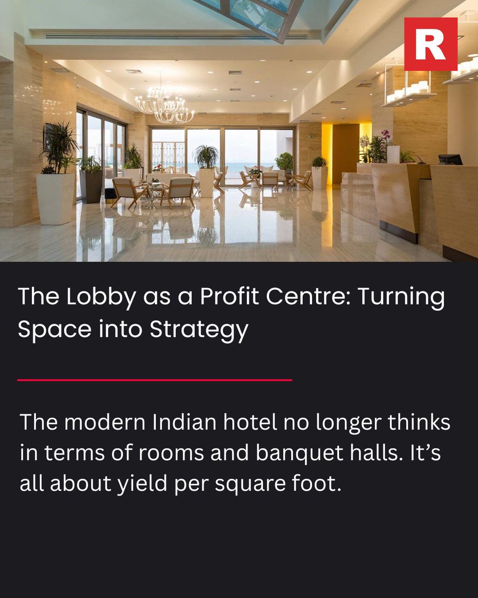 IndianRestCong's tweet image. The Lobby as a Profit Centre: Turning Space into Strategy

The modern Indian hotel no longer thinks in terms of rooms and banquet halls. It’s all about yield per square foot.

Read More:  tinyurl.com/4ktdskx7

#HospitalityTrends #HotelBusiness #RevenueManagement #HotelFNB