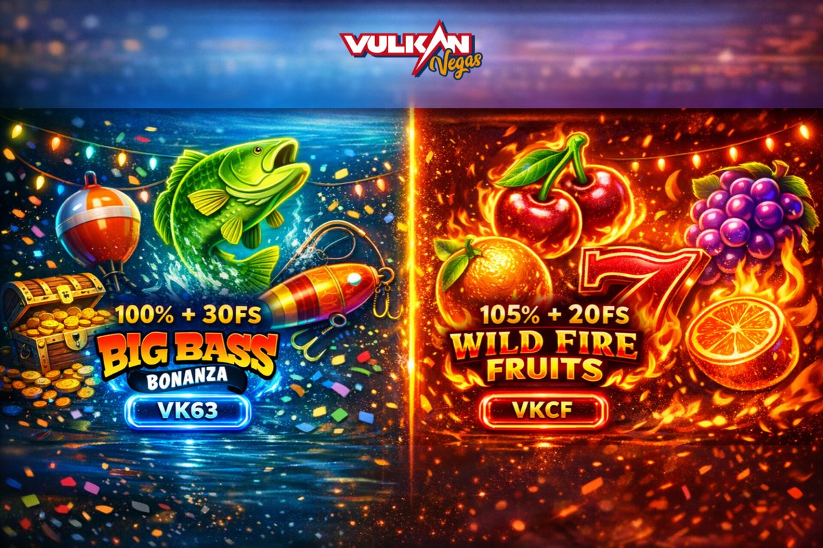 Your dream win is closer than ever—grab it now!

VK63➡️Big Bass Bonanza
🎰100% +  30FS
💶Min.dep: 25€

VKCF➡️Wild Fire Fruits
🎰105% +  20FS
💶Min.dep: 25€

💶Max. dep: 500 €
🗓️Bonus active 5 days