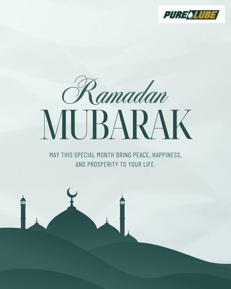 PureLube_gh's tweet photo. 🌙 Ramadan Kareem from PureLube

As this blessed month begins, we extend our warmest wishes to our valued customers, partners, and community.

Thank you for being part of the PureLube family. Wishing you a meaningful and rewarding Ramadan.

#RamadanKareem #PureLube https://t.co/LOb5AumkiS