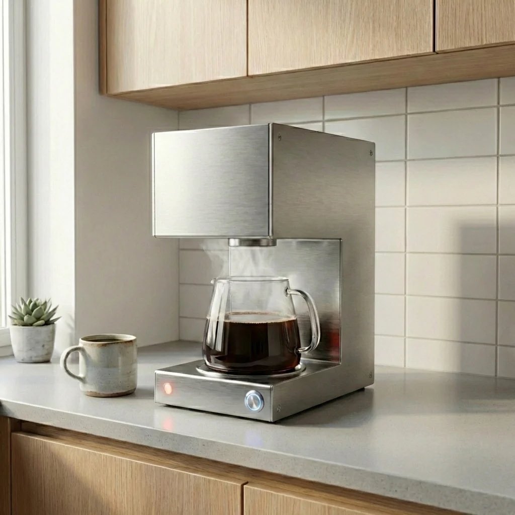alghali's tweet photo. وداعاً للميكروبلاستيك في قهوتك! ☕️🚫

شركة Puresteel أطلقت صانعة قهوة ثورية (Maker) بمواصفات تفرق كثير:

• خالية 100% من البلاستيك والسيليكون (ستيل وزجاج طبي وبس).
• تصميم أمريكي "Heirloom" يعيش معك لعقود.
• بساطة في الاستخدام بضغطة زر واحدة وسعة 12 كوب.

الهدف مو بس قهوة، الهدف أجهزة منزلية صحية تدوم للأبد. 🇺🇸✨

صممها موظف سابق في SpaceX بعد ان استقال من وظيفته وهذا المنتج ينتظر براء الاختراع للموافقة