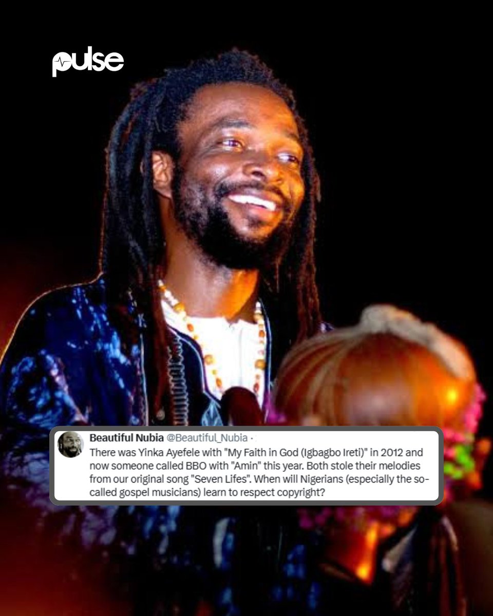 Beautiful Nubia calls out Yinka Ayefele and BBO for alleged copyright infringement.

 "Both stole their melodies from our original song 'Seven Lifes.' When will Nigerians learn to respect copyright?"