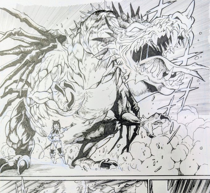 彼はコマが狭いと抗議しています。 