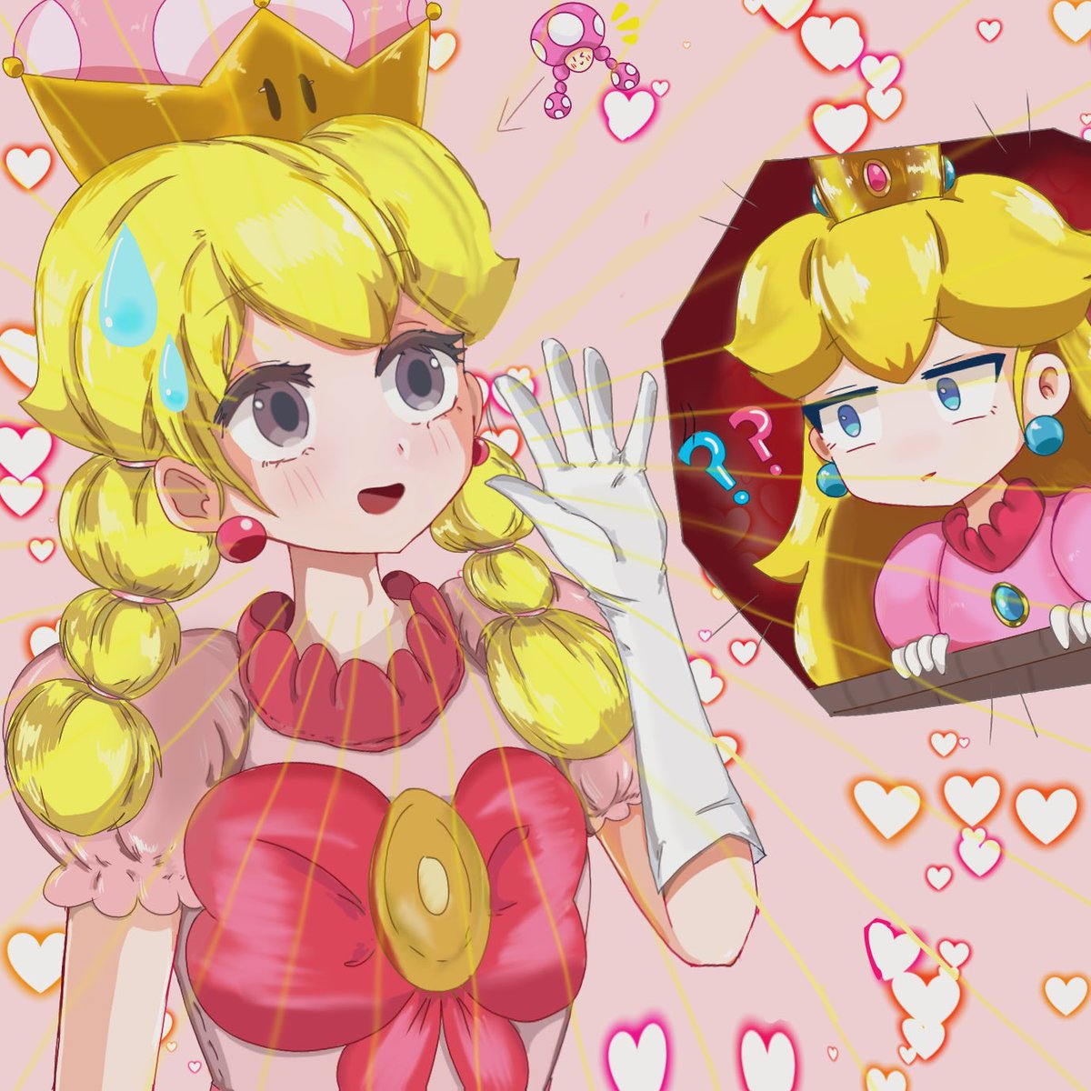 todichan0310's tweet photo. 키노피치👑🍄
#toadette
#キノピコ
#peachette
#キノピーチ https://t.co/3BrnC93nIb
