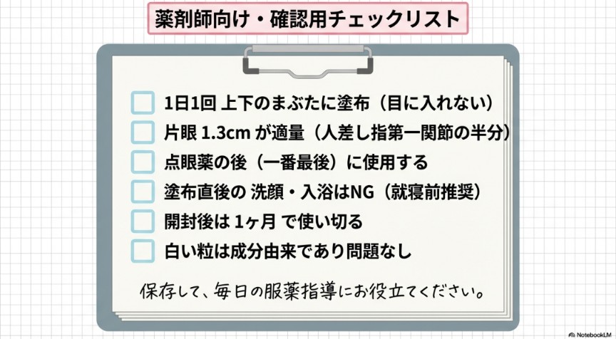Chiaki_T_P's tweet photo. 【保存版】アレジオン眼瞼クリーム指導のコツ
​①1日1回上下まぶたに（目に入れない）
②片眼1.3cm
③点眼・スキンケアの『一番最後』
④塗布直後の洗顔・入浴は避ける

Q.1本あたり何回分？
A.1回量（片目）が約30mg
⇨1本2gなので約66回分（両目の場合約1ヶ月分）

#Chiaki薬メモ https://t.co/uSrZTeKJaD