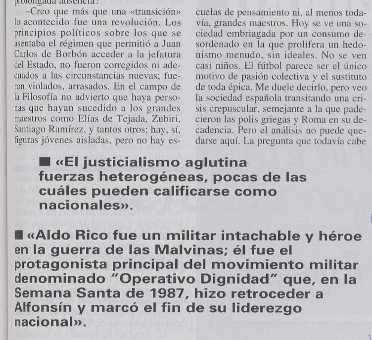 Ha fallecido Félix Adolfo Lamas. Tradicionalista, argentino, colaborador de Fuerza Nueva en alma y corazón. Descanse en paz.
Entrevista en FN, 3 octubre 1998, n° 1194. Cuatro págs.