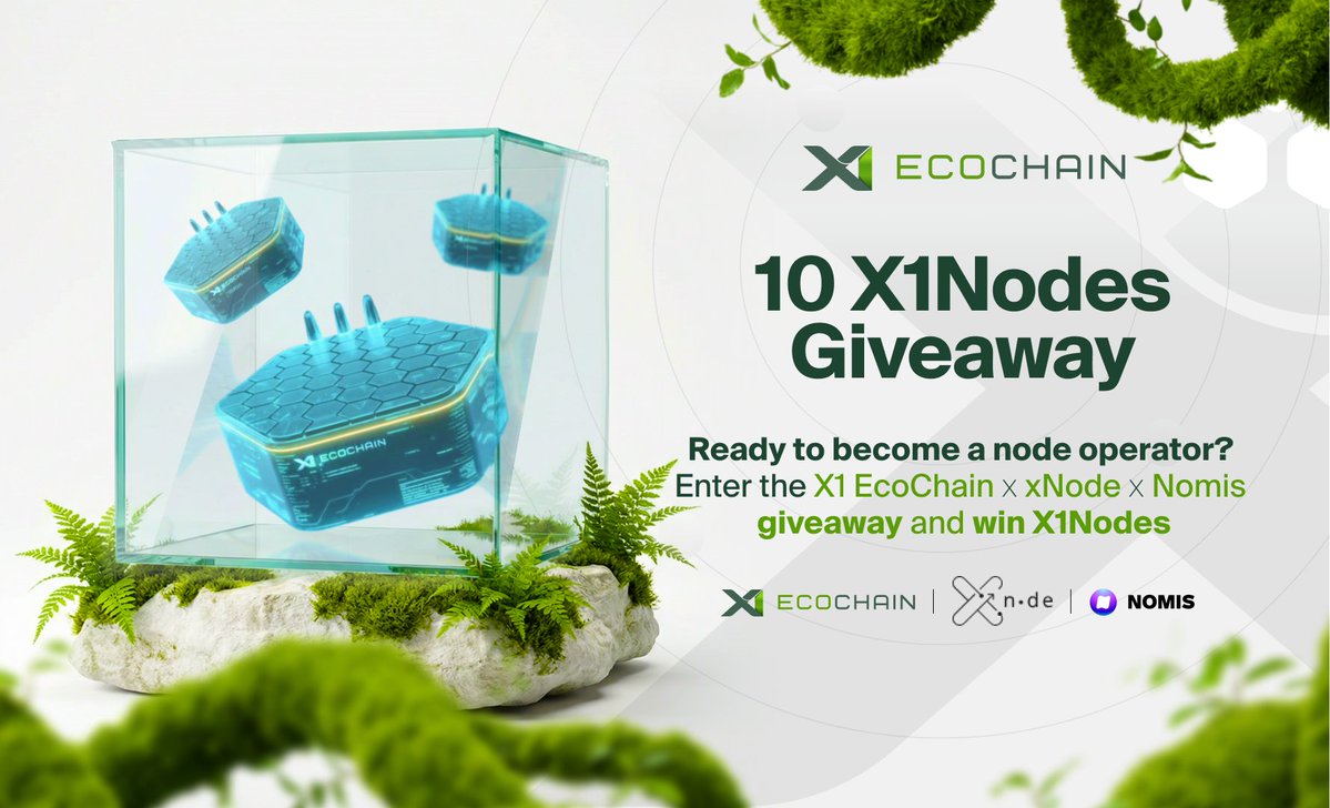 🔥Claim your share of $2000 in virtual X1Nodes🔥

Together with <a href="/xNodePro/">xNode</a>, we are excited to launch a special Giveaway, powered by <a href="/0xNomis/">Nomis | Onchain Reputation Protocol</a> 

👉 Join now to enter the X1Node giveaway: app.xnode.pro/giveaways/ecoc…

Each X1Node is valued at $200 and everyone is welcome to participate.