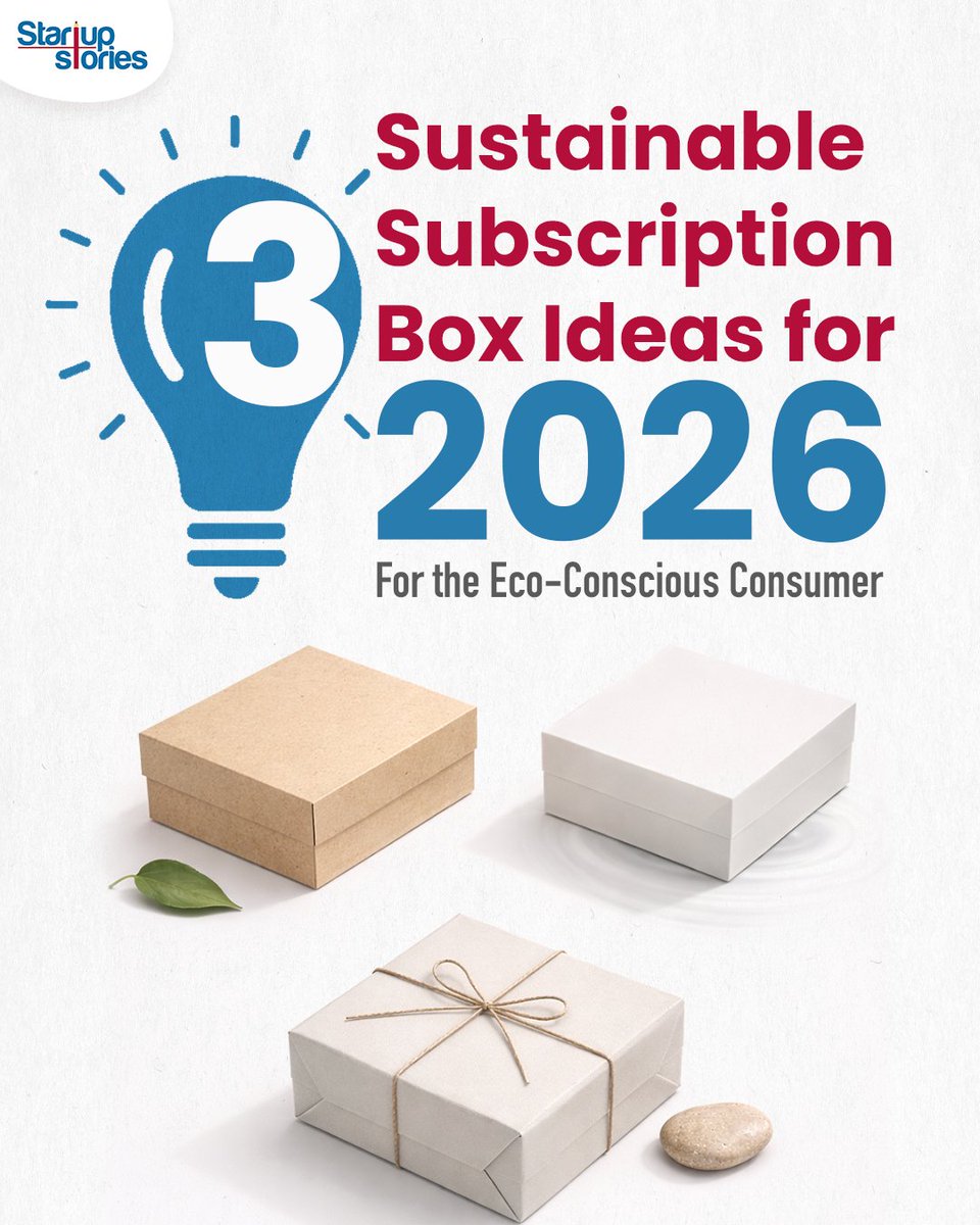 stories_startup's tweet image. Here are 3 subscription box ideas that eco-conscious consumers will love in 2026. 

Save this for your next green startup idea!

#SustainableBusiness #EcoFriendly #GreenStartup