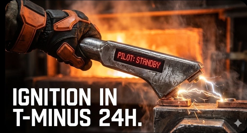 THE FINAL CALIBRATION
​Thursday, February 19, 2026.

​The air in the Foundry is thick with anticipation.

The blueprints are finalized. The infrastructure is set. We are no longer planning; we are Priming. Tomorrow, the Signal goes global.

​The Amateur rushes to publish before