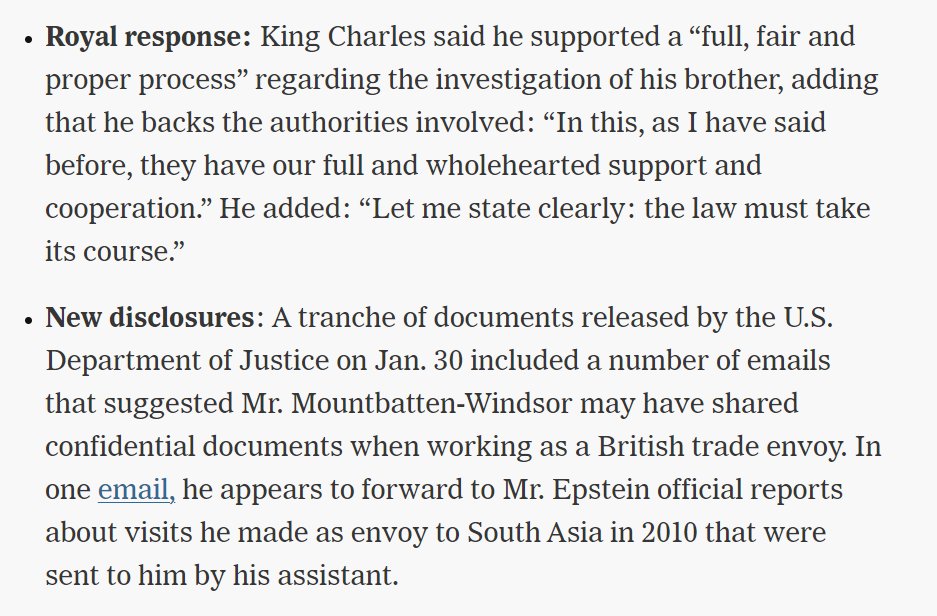 Not even the King's blood brother is above the law 

- "misconduct in public office” for sharing sensitive government documents