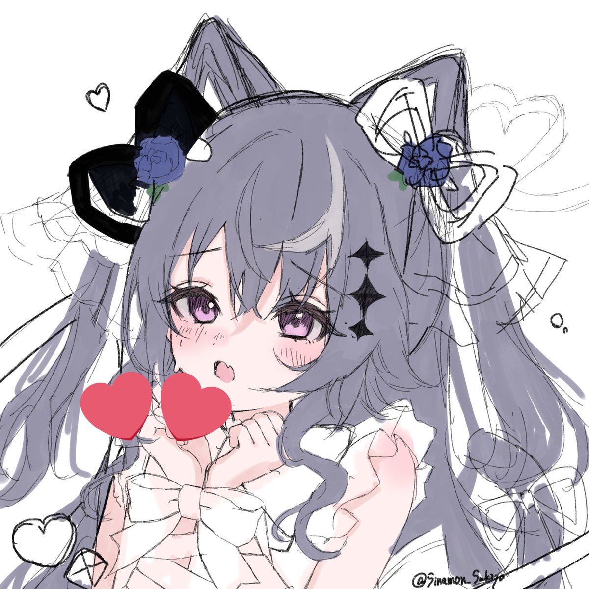 まだ書いてる途中なんだけど顔可愛くかけたから見て