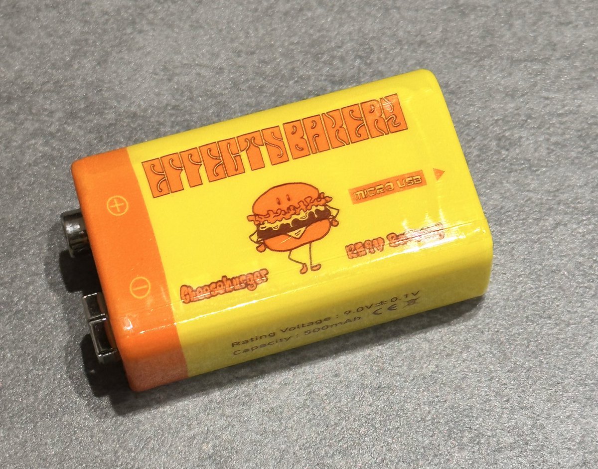 daiki4271's tweet photo. 今年発MNG
Effects Bakeryの充電式9V電池

USB-Cで充電できちゃう、すごい👍 https://t.co/B5X1aw7Dot