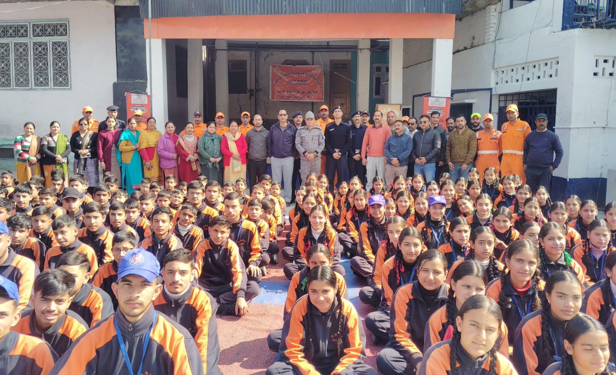 14th Bn NDRF conducted a School Safety Program at Govt. Sr. Sec. School, Pukhri, Distt. Chamba, (H.P.) on 19.02.26. Beneficiaries: 261 Students &amp; Teaching Staff and 02 persons from HPSDRF.