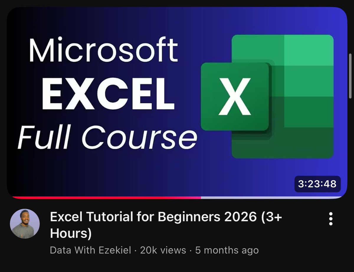 If you don’t know when to start.

Lock in with this course for 1 week and share your experience after.

Lock in now: youtu.be/8O_ws3SWjHs
