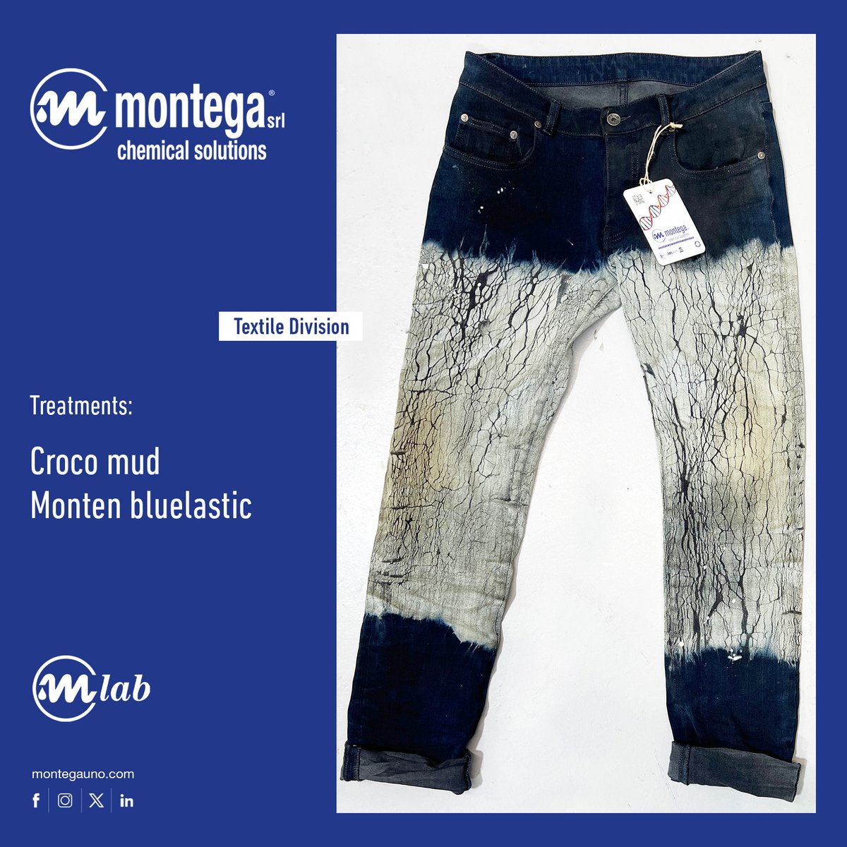 l_montega's tweet photo. The Wild Side of Innovation
Unleash the wild side of denim with CROCO PULSE. This is where extreme contrasts meet a technological soul to redefine the aesthetics of textile finishing.
Contact us to discover the full potential of M-lab solutions at https://t.co/gW7qFldWHA https://t.co/E5fNKiQ8ih