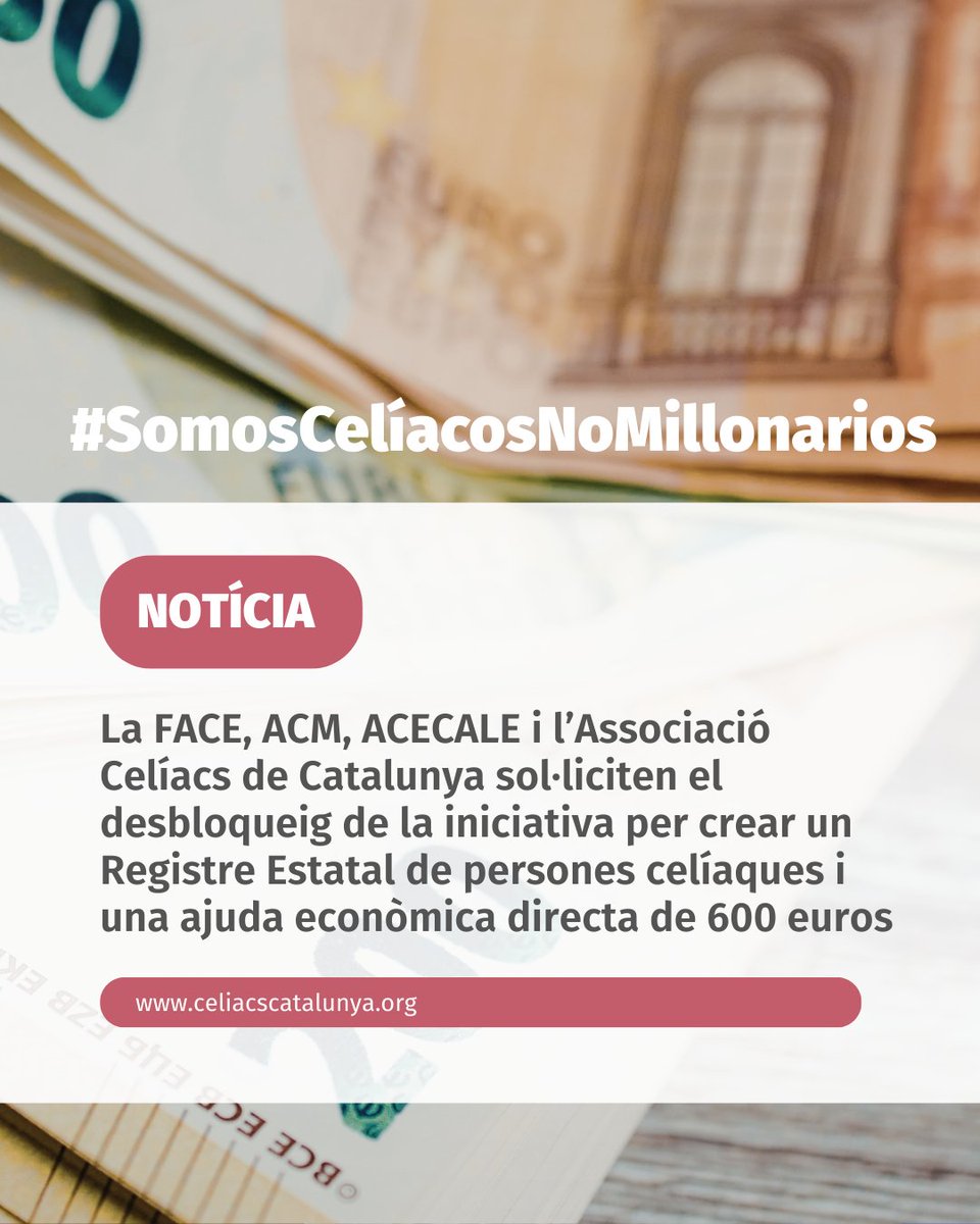 celiacscat's tweet photo. 📣Les associacions de celíacs demanem que es desbloquegi la Proposició de Llei de compensació econòmica per a les persones celíaques.
@FACEceliacos
@CeliacosMadrid
@CeliacosCyL
❗️Es va aprovar l'oct '25, però s'ha quedat paralitzada en la fase d'esmenes
https://t.co/6u40X5zRSi https://t.co/DtAxRvgNAN