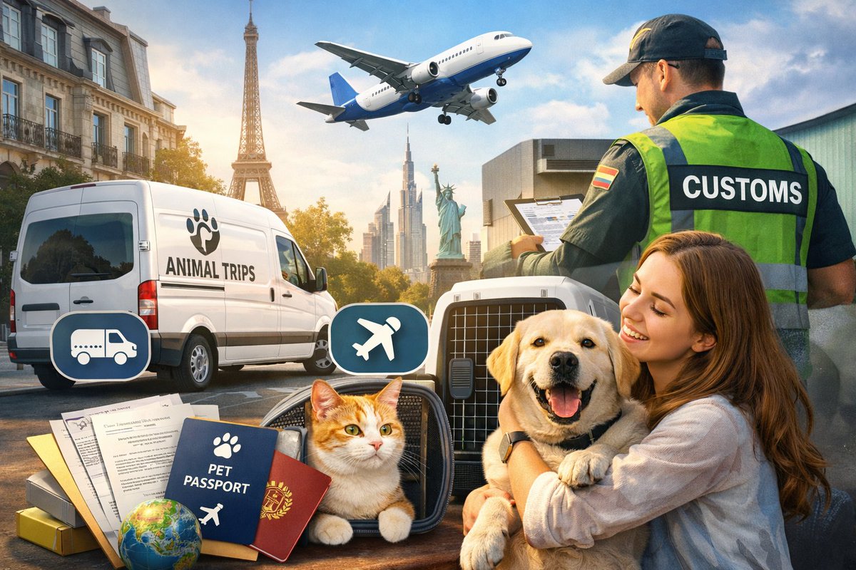 Переезд с питомцем — не стресс, а чёткий план 🐾

Animal Trips организует международную перевозку животных из России в Европу, ОАЭ, США и другие страны.
Авто 🚐 | Авиа ✈ | Документы 📄 | Таможня 🛃
Каждый маршрут — под контролем.
Каждый питомец — как член семьи. 🌍
#AnimalTrips