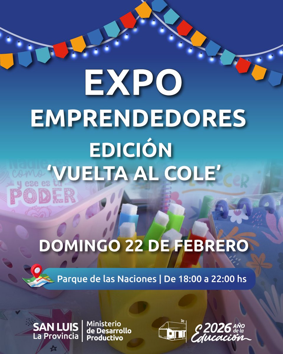 🎪 La Expo Emprendedores se suma a la ‘Vuelta al Cole’ con más de 150 puestos
Este domingo 22 de febrero, de 18:00 a 22:00, el Parque de las Naciones será escenario de una nueva edición con entrada libre y gratuita.
⚙️ Desarrollo productivo.