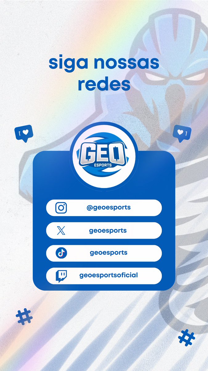 Geo E-Sports voltou cenário competitivo , esperamos apoio de nossa torcida . Siga nossas mídias💙
Curta e deixe seu comentário.