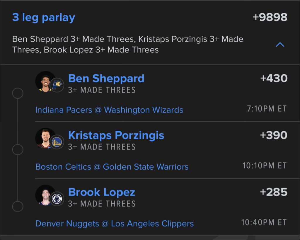 3zzzz. Stepped up 1 and RR. 
<a href="/Playbook/">Playbook</a>   

Research provided by <a href="/PropFinderApp/">PropFinder</a>   Code “SHARPBOYJON” for 30% off 🍀🤝