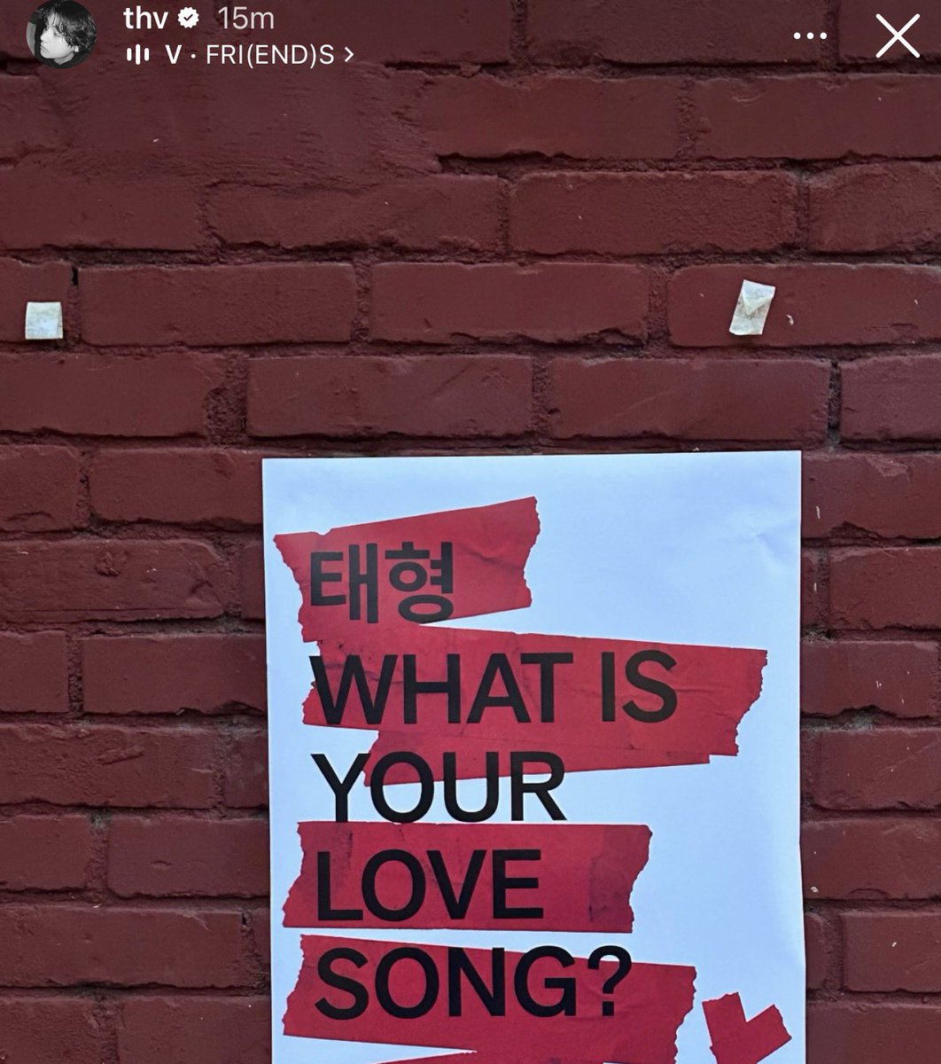 Taehyung’s love song is FRI(END)S