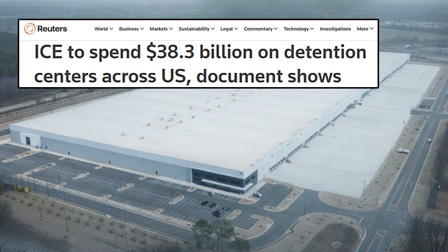 LizzyRevelation's tweet photo. ICE plans to spend $38.3 billion to boost detention capacity to "92,000" beds. Read that again folks 👉 92k, everywhere. If you think they will just be using them for the engineered immigration hegelian dialectic that they created, you may want to wake up
https://t.co/qjHqVJllcI https://t.co/iOO8Y8hZYn
