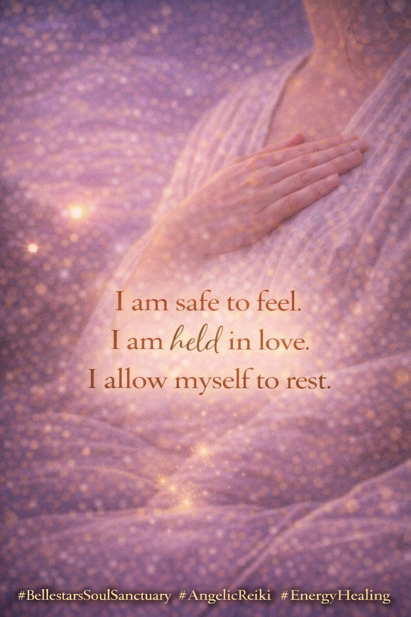 BellestarsSoulS's tweet image. You are safe to feel 🤍
You are safe to soften.
You are safe to rest.
#SafeToFeel #SpiritualRest #HealingJourney