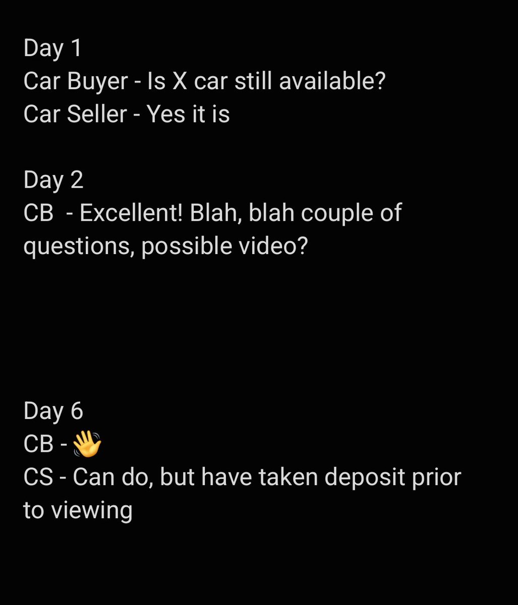 Car buyers often get a bad rep on here, but sometimes I think car sellers deserve everything they get! 🤦‍♀️ <a href="/hjwakerley/">Helen</a> <a href="/LUDENClassics/">LUDEN Automotive</a> <a href="/ListerLawrence/">Lawrence Whittaker</a> 
#AboutToLoseMyShit