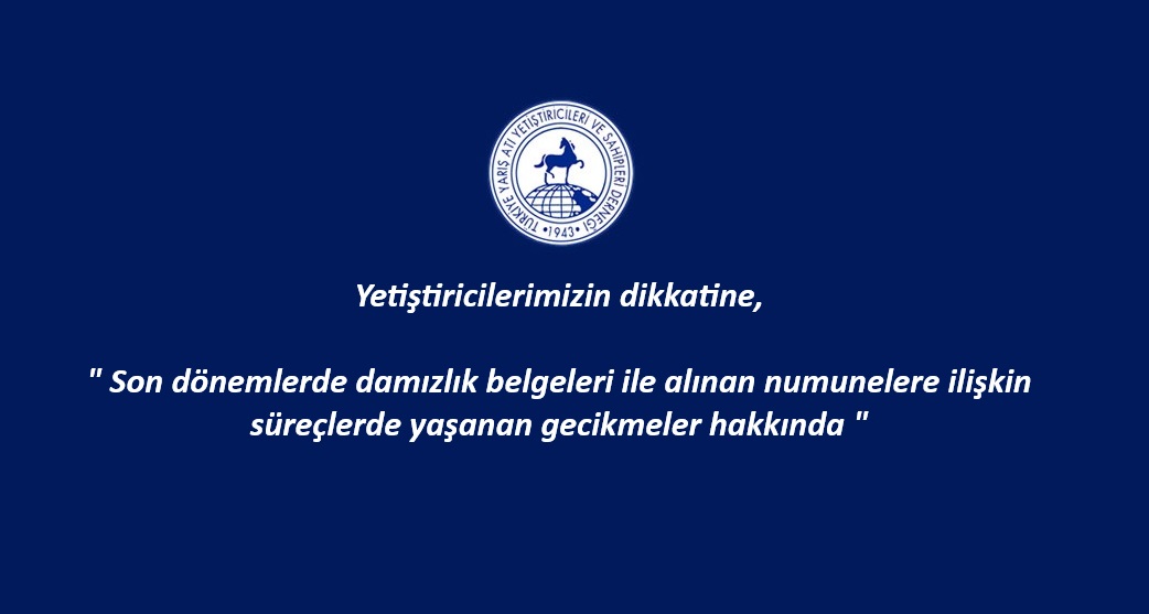 TYAYSD's tweet image. Son dönemlerde damızlık belgeleri ile alınan numunelere ilişkin süreçlerde yaşanan gecikmeler hakkında.

tyaysd.org.tr/Haberdetay.asp…