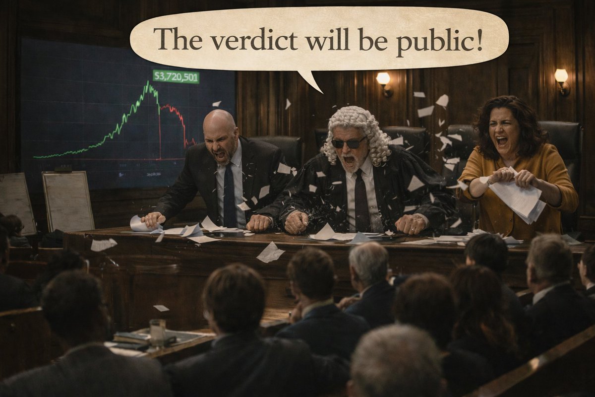 Verdict_Court's tweet image. The verdict will be public !

The Court Is Always In Session 

⚖️

#FinalJudge