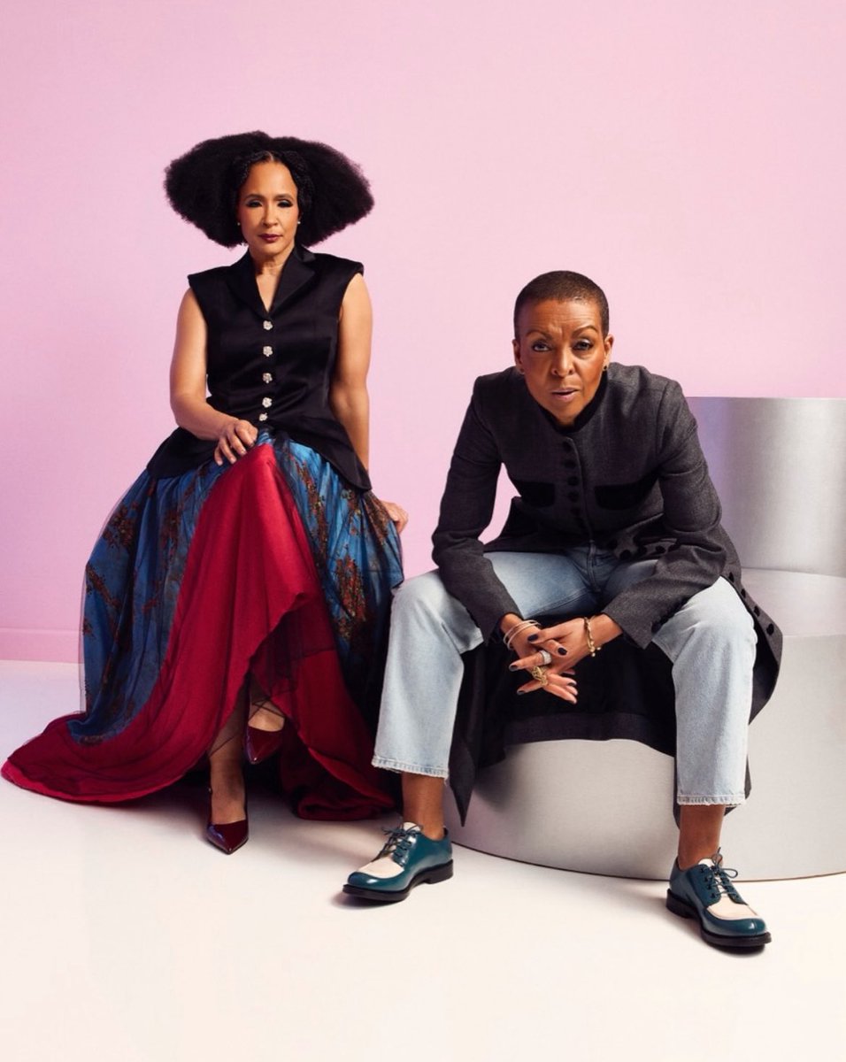 Golda Rosheuvel and Adjoa Andoh photographed by Robby Klein for #Bridgerton Season 4 press in Atlanta, USA