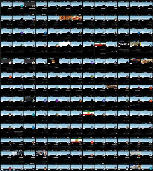 Dün gece yüzlerece X hesabı aynı anda aktif hale geldi.
Ortak özellikleri:

- Hepsi Netanyahu'yu takip ediyor
- Hepsi İranlı muhaliflerin ve İran şahının sembollerini kullanıyor.

Hesapların İran'a yönelik bir saldırıda devreye girmesi muhtemel.