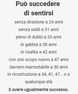 danilo_scarlino's tweet photo. “Sono troppo vecchio”
è una delle bugie più comode che ci raccontiamo. https://t.co/HGYcQiPrMv