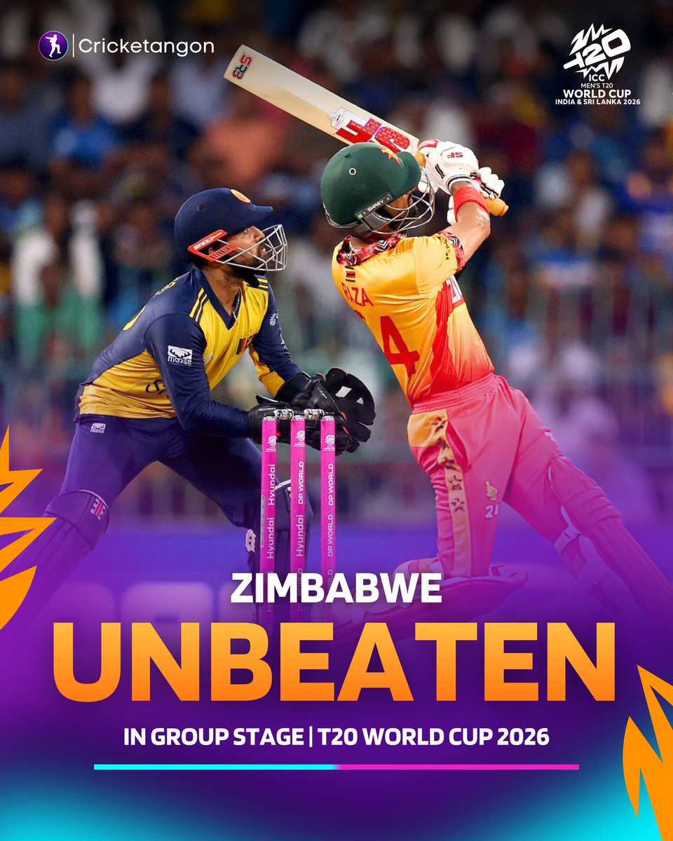 cricketangon's tweet photo. 🚨 𝗭𝗜𝗠𝗕𝗔𝗕𝗪𝗘 𝗪𝗜𝗧𝗛 𝗔 𝗥𝗢𝗔𝗥𝗜𝗡𝗚 𝗩𝗜𝗖𝗧𝗢𝗥𝗬 𝗔𝗚𝗔𝗜𝗡𝗦𝗧 𝗦𝗥𝗜 𝗟𝗔𝗡𝗞𝗔 🔥

Beating Sri Lanka in Sri Lanka!
Well, they also beat Australia and Oman - and they end the group stage being UNBEATEN ✅

Brilliant bowling attack with Muzarabani, Cremer and Evans, an exciting opening duo in Marumani and young Bennett...

and Sikandar Raza - this guy keeps leading from the front. 👑

What a team they have this time!

#SLvZIM | #T20WorldCup