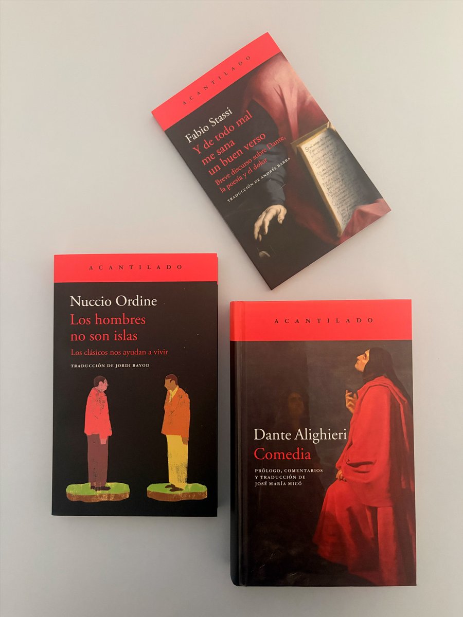 Acantilado1999's tweet photo. «Y de todo mal me sana un buen verso», de Fabio Stassi, es una lectura que conecta con «Comedia», de Dante Alighieri, y «Los hombres no son islas», de Nuccio Ordine.

#ydetodomalmesanaunbuenverso #fabiostassi #dante#poesía #comedia #divinacomedia #catálogoacantilado https://t.co/EWq4D0RsUn