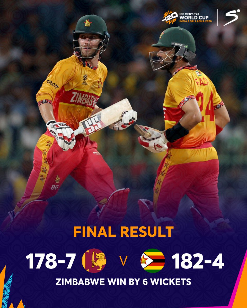 Zimbabwe maintain their unbeaten record at the #T20WorldCup 💯🇿🇼

#SSCricket