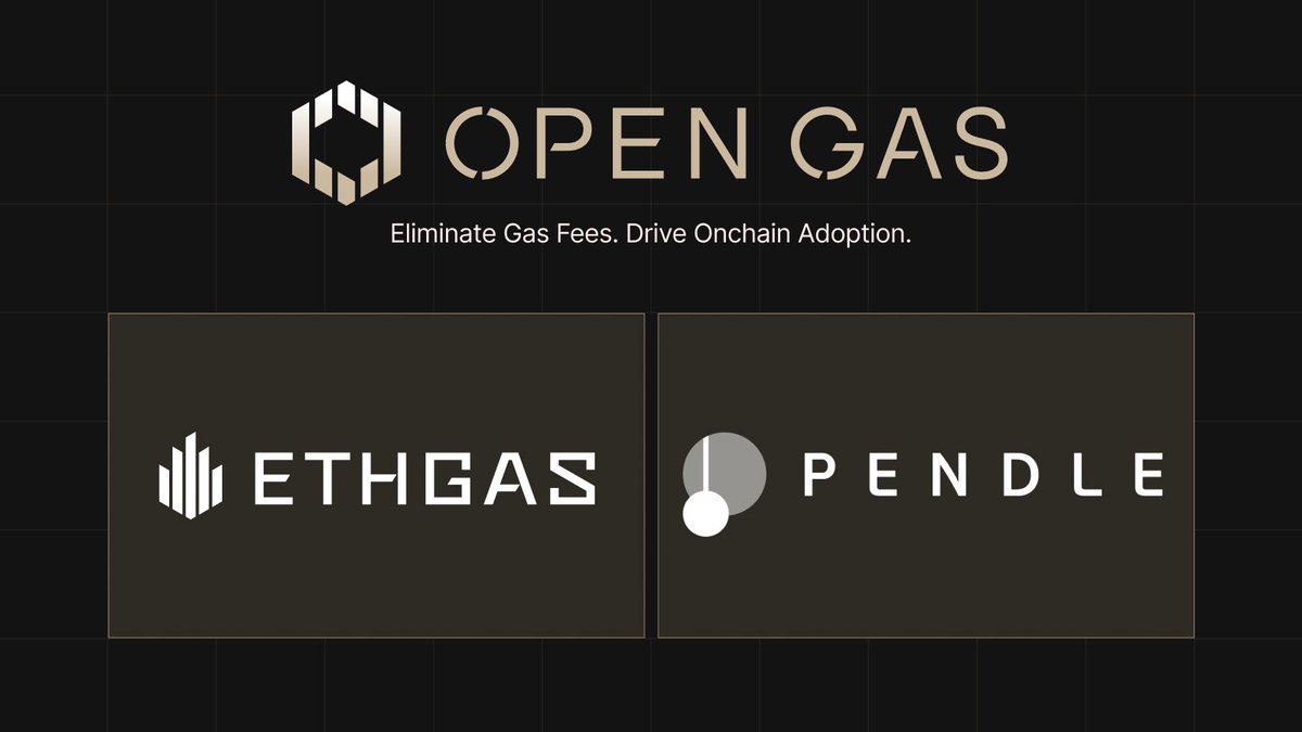 ETHGas welcomes <a href="/pendle_fi/">Pendle</a> into the OG Cohort of the Open Gas Initiative.

As a leading protocol for yield tokenization and yield trading on Ethereum, Pendle will be contributing to an instant and gasless future.

Read more → ethgas.com/blog/pendle-jo…