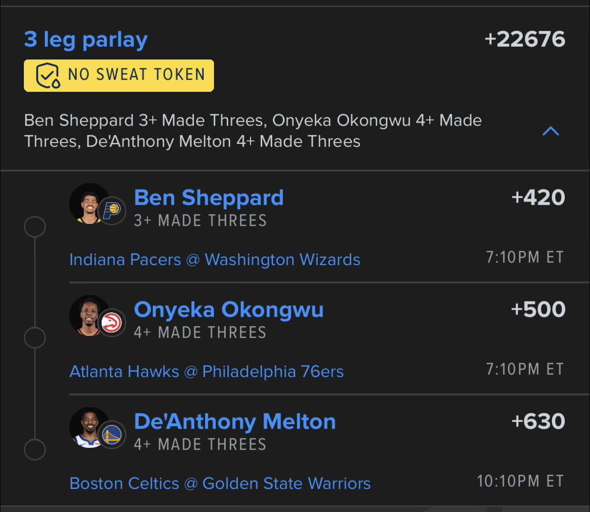 No 😓 lay 🙏🍀
<a href="/Playbook/">Playbook</a>   

Research provided by <a href="/PropFinderApp/">PropFinder</a>   Code “SHARPBOYJON” for 30% off 🍀🤝