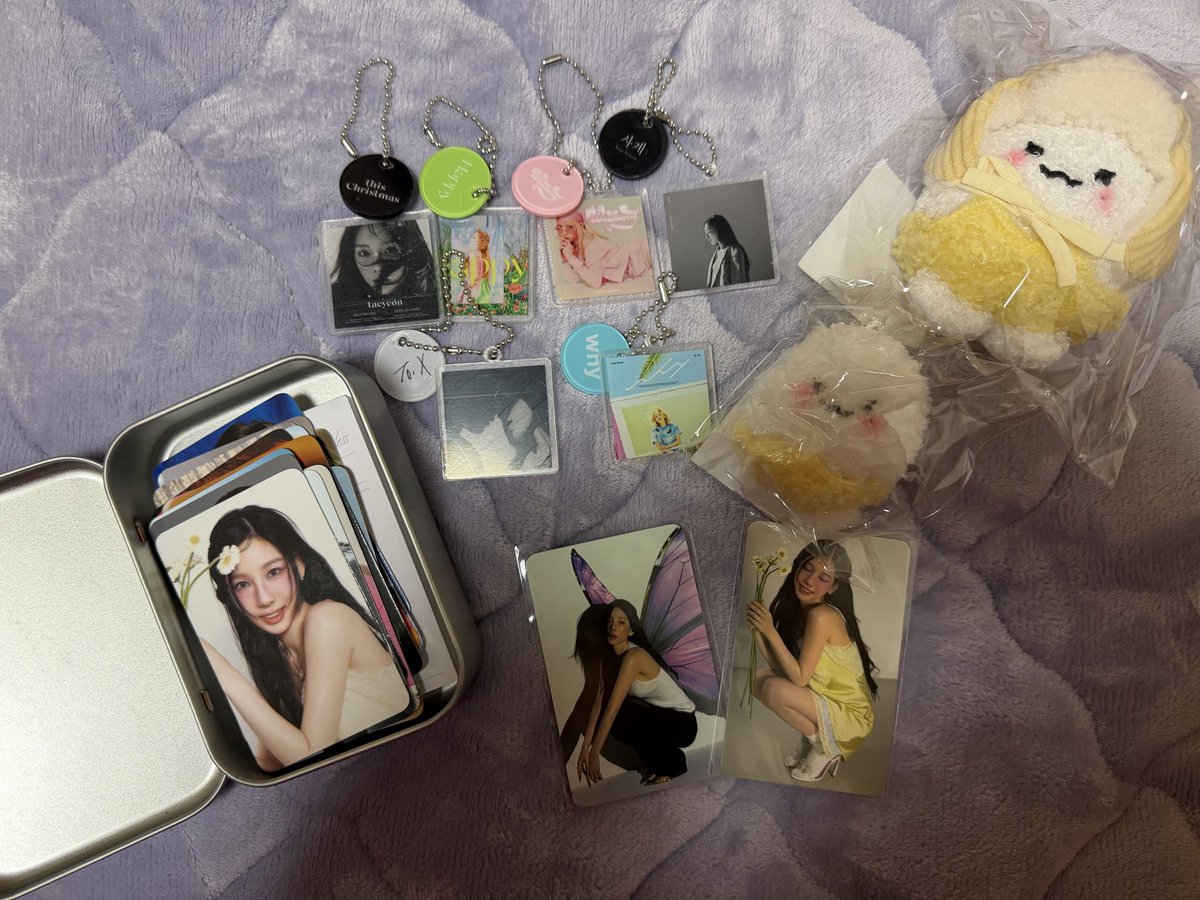 テヨンちゃんの10周年MD届いた〜💜
全てが可愛すぎる😮‍💨😮‍💨
キーホルダーも被りなしで嬉しい！！
